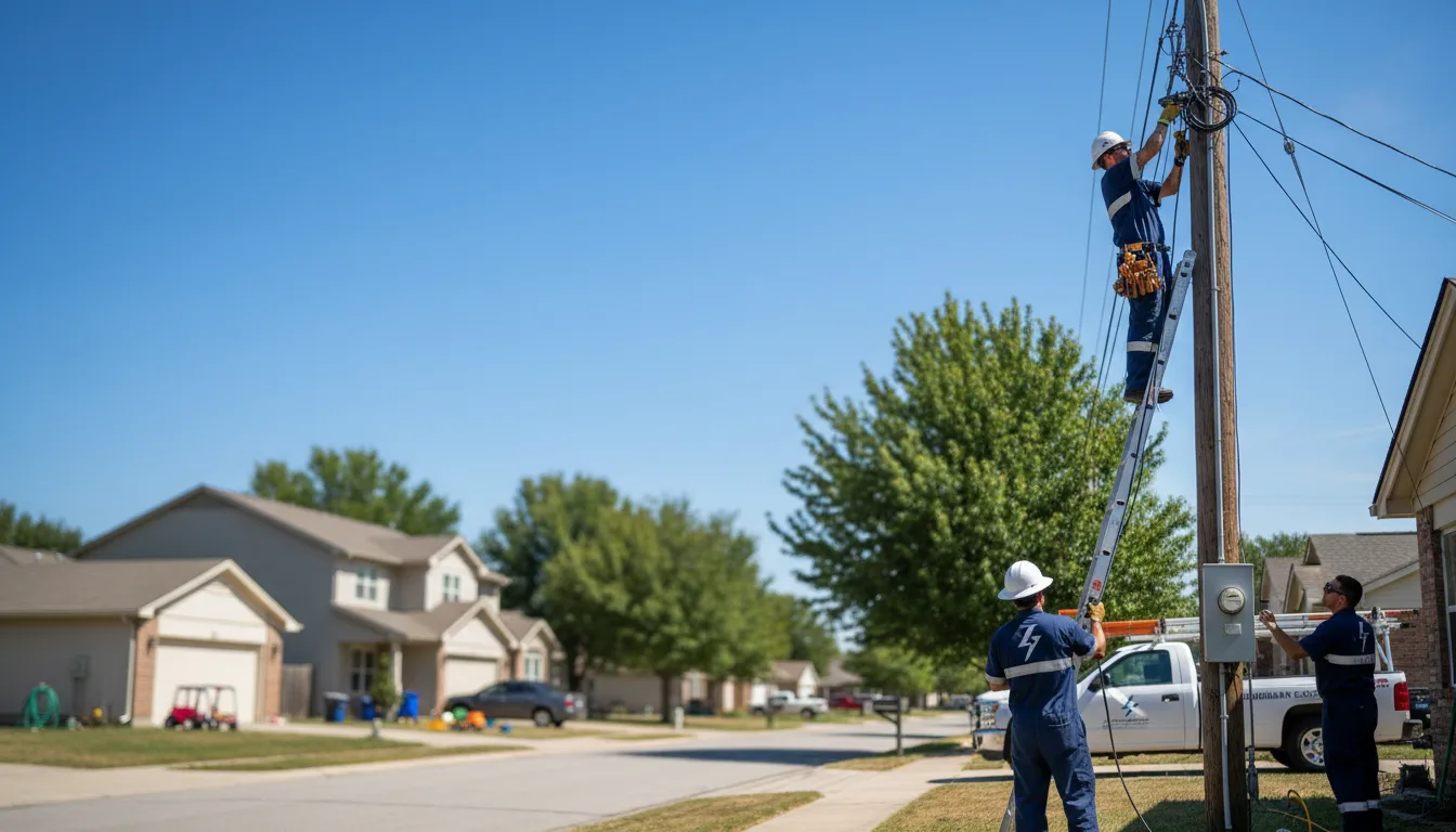 Residential electrician providing installation services in Tatums, OK